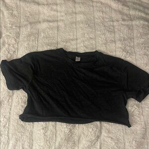 Black Cropped T-Shirt